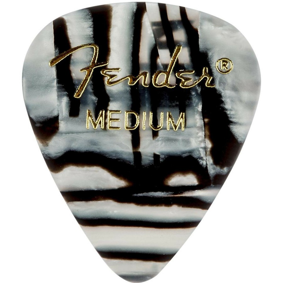 Guitars Fender Guitar Picks | Fender 351 Shape Premium Picks, Zebra Celluloid Medium 12 Pack