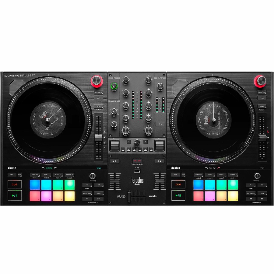 Dj Equipment Hercules DJ | Hercules Dj Djcontrol Inpulse T7 2-Channel Motorized Dj Controller Black