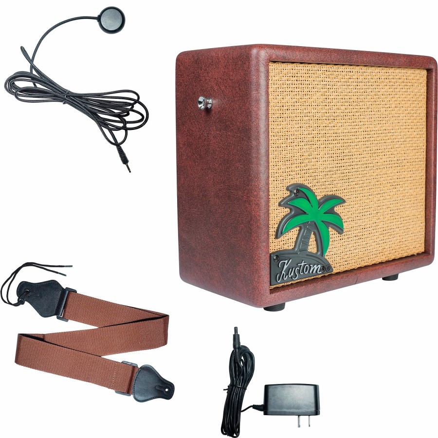 Amps & Effects Kustom Acoustic Combo Guitar Amps | Kustom Kua10 10W 1X6 Ukulele Combo Amplifier With Pickup And Amp Strap