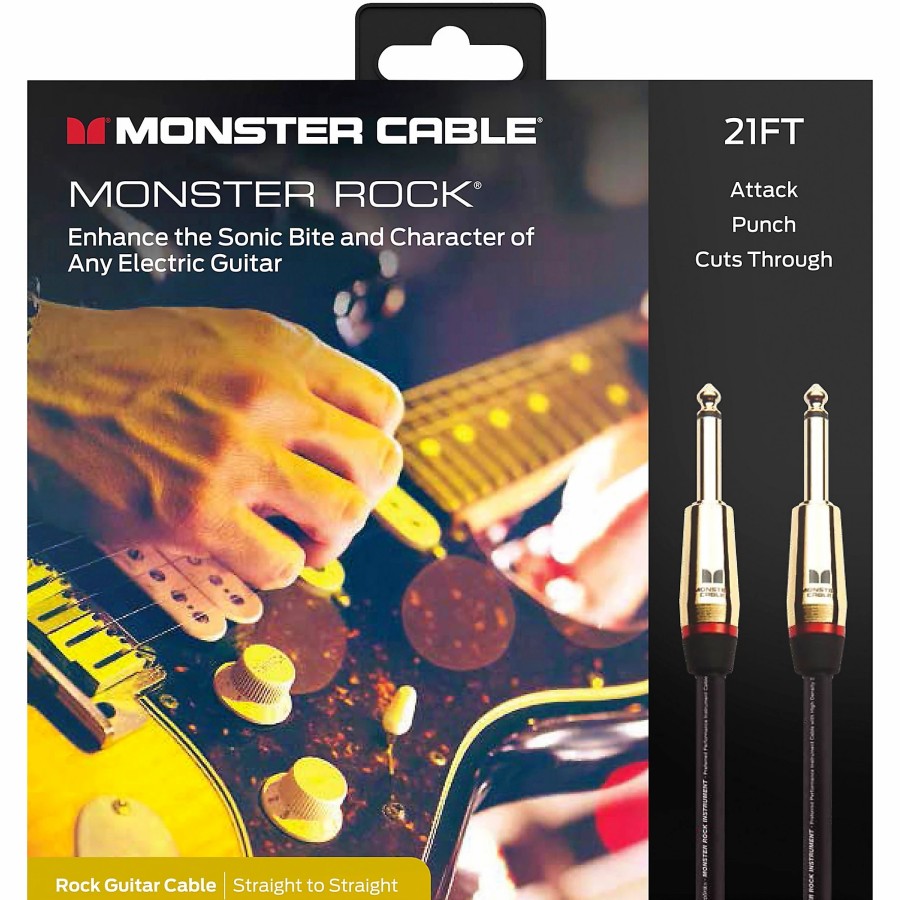 Guitars Monster Cable Instrument Cables | Monster Cable Prolink Rock Pro Audio Instrument Cable 21 Ft. Black