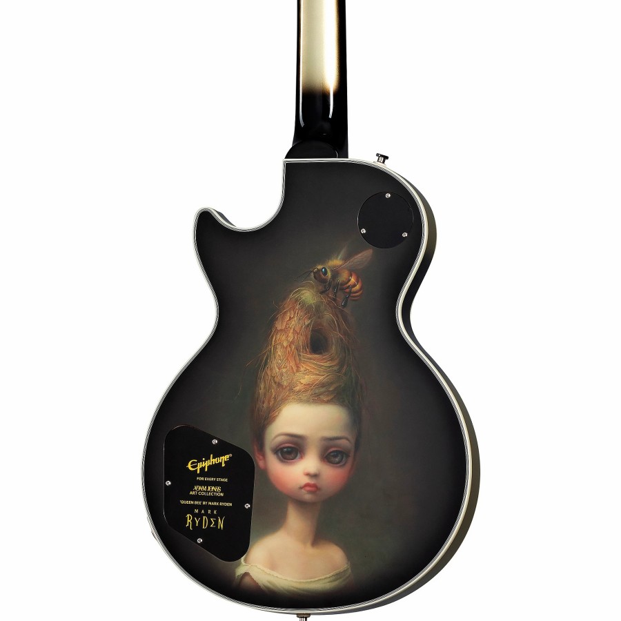 Guitars Epiphone Solid Body | Epiphone Adam Jones Les Paul Custom Art Collection: Mark Ryden'S "Queen Bee" Electric Guitar Antique Silverburst