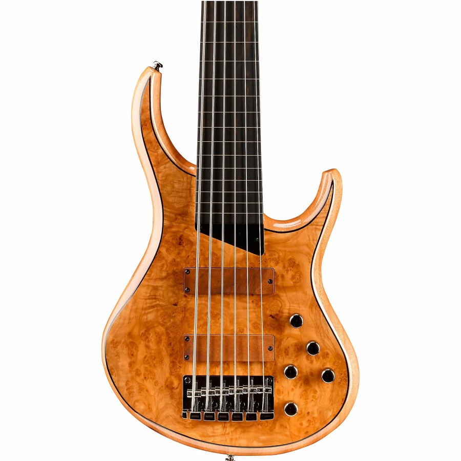 Basses MTD Fretless | Mtd Kingston Z6 6-String Fretless Ebony Fingerboard Electric Bass Guitar Natural