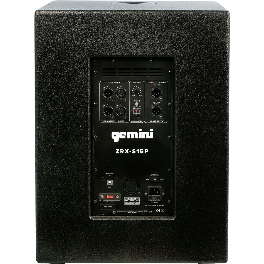 Live Sound Gemini | Gemini Zrx-S15P 15" Powered Subwoofer