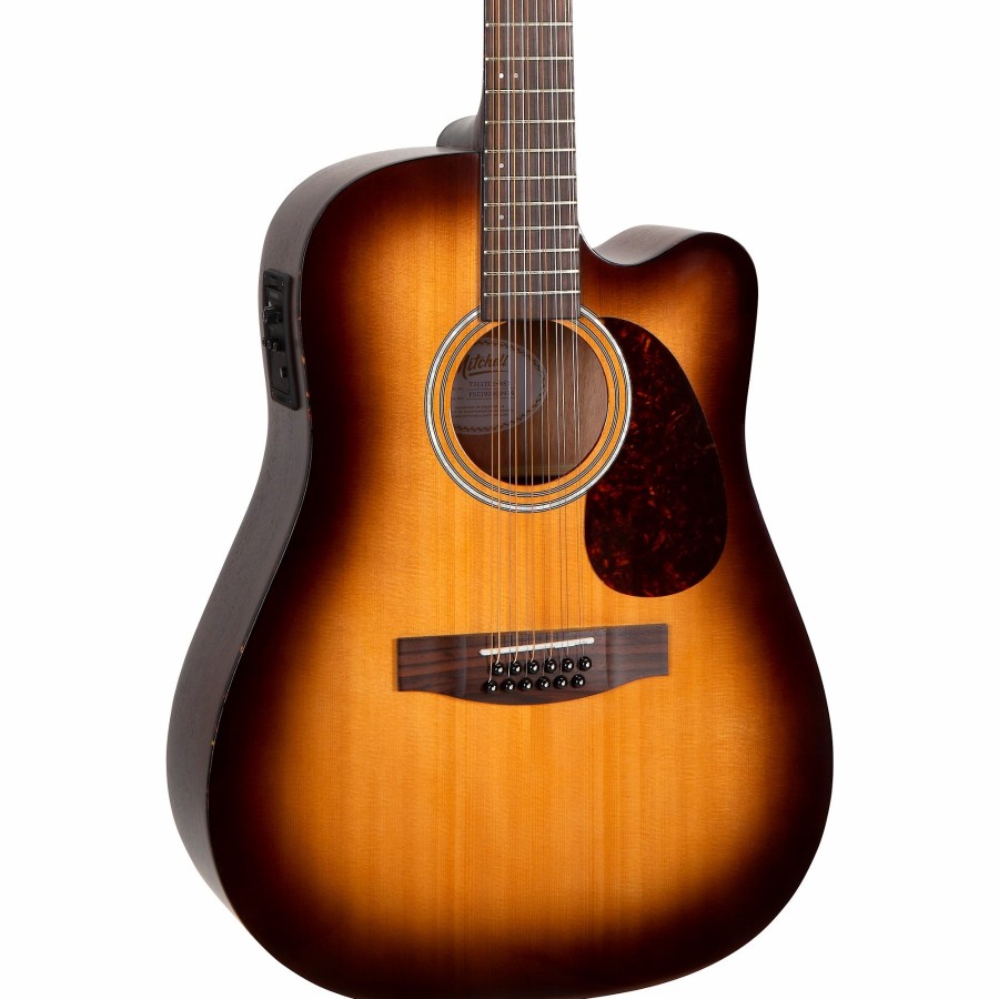 Guitars Mitchell Acoustic Electric | Mitchell T311-Tce Terra 12-String Dreadnought Spruce Top Acoustic-Electric Guitar Edge Burst