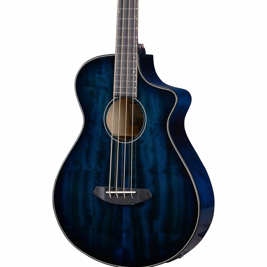 Basses Breedlove Fretted | Breedlove Pursuit Exotic S Concert Ce Myrtlewood Acoustic-Electric Bass Twilight Burst