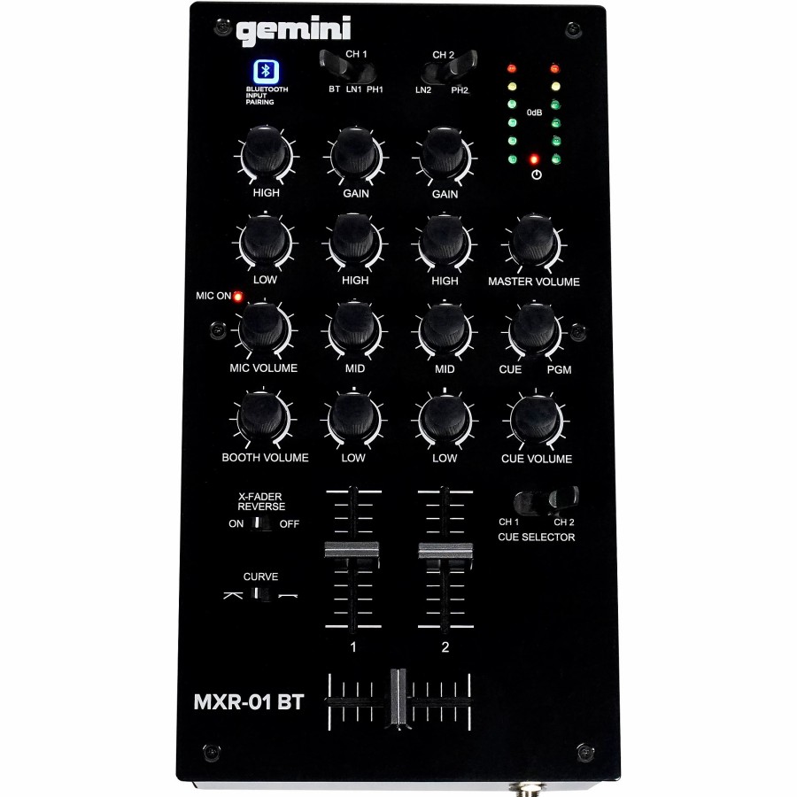 Dj Equipment Gemini | Gemini Mxr-01Bt 2 Channel Professional Dj Mixer With Bluetooth Input