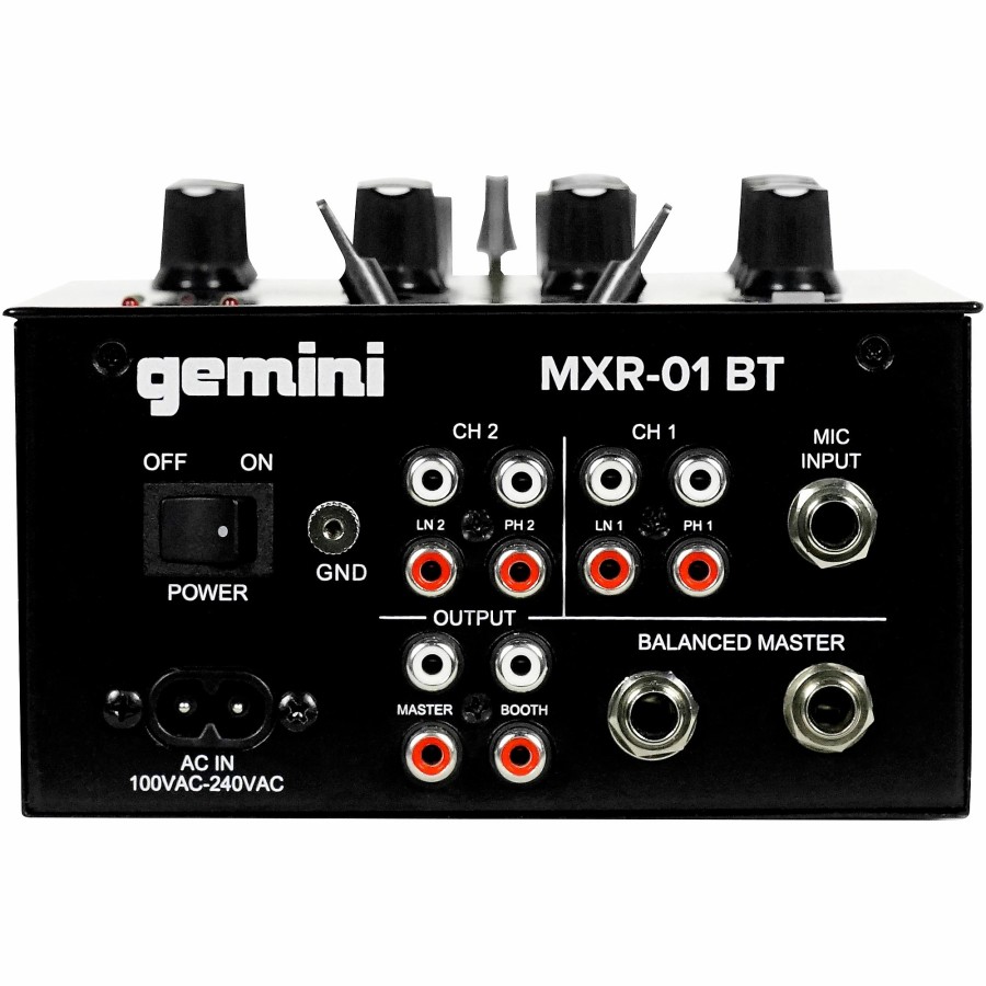 Dj Equipment Gemini | Gemini Mxr-01Bt 2 Channel Professional Dj Mixer With Bluetooth Input