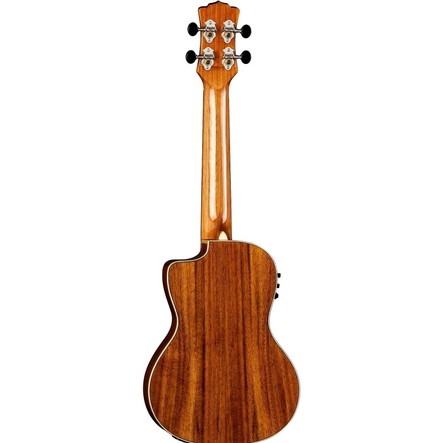 Guitars Luna | Luna Vista Deer Tropical Wood Concert Acoustic-Electric Ukulele Gloss Natural