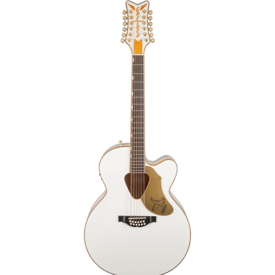 Guitars Gretsch Guitars 12-String | Gretsch Guitars G5022Cwfe-12 Rancher Falcon Jumbo 12-String Acoustic-Electric Guitar White