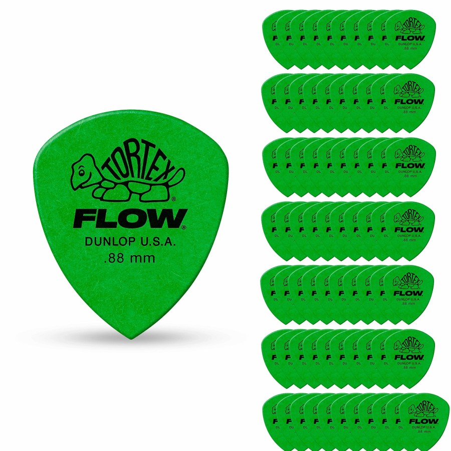 Guitars Dunlop Guitar Picks | Dunlop Tortex Flow Guitar Picks Std Pk-72 .88 Mm 72 Pack