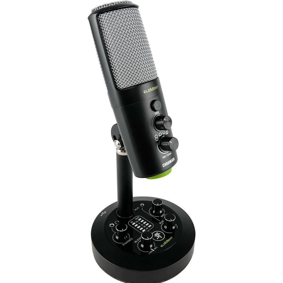 Mics & Wireless Mackie | Mackie Em-Chromium Premium Usb Condenser Microphone With Built-In 2-Channel Mixer