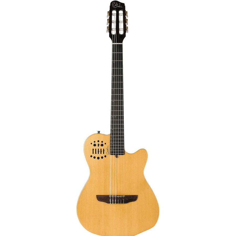 Guitars Godin | Godin Acs-Sa Slim Nylon String Cedar Top Acoustic-Electric Guitar Semi-Gloss Natural