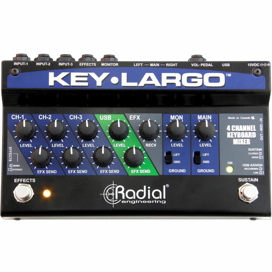 Recording Radial Engineering | Radial Engineering Key-Largo Keyboard Mixer And Performance Pedal