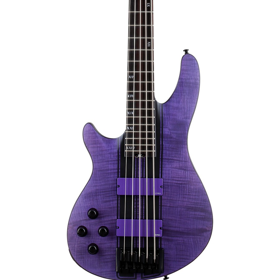 Basses Schecter Guitar Research Left-Handed | Schecter Guitar Research C-5 Gt Left-Handed Satin Trans Purple