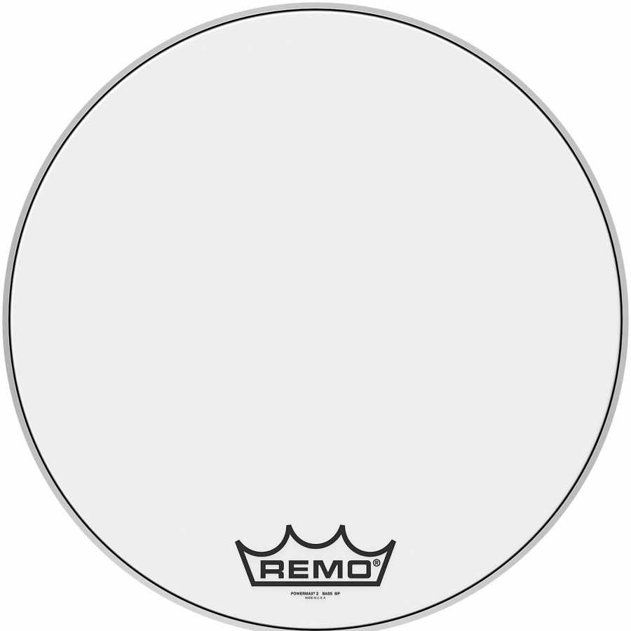 Drums Remo | Remo Powermax 2 Ultra White Crimplock Bass Drum Head 22 In.