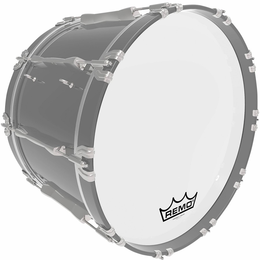 Drums Remo | Remo Powermax 2 Ultra White Crimplock Bass Drum Head 22 In.