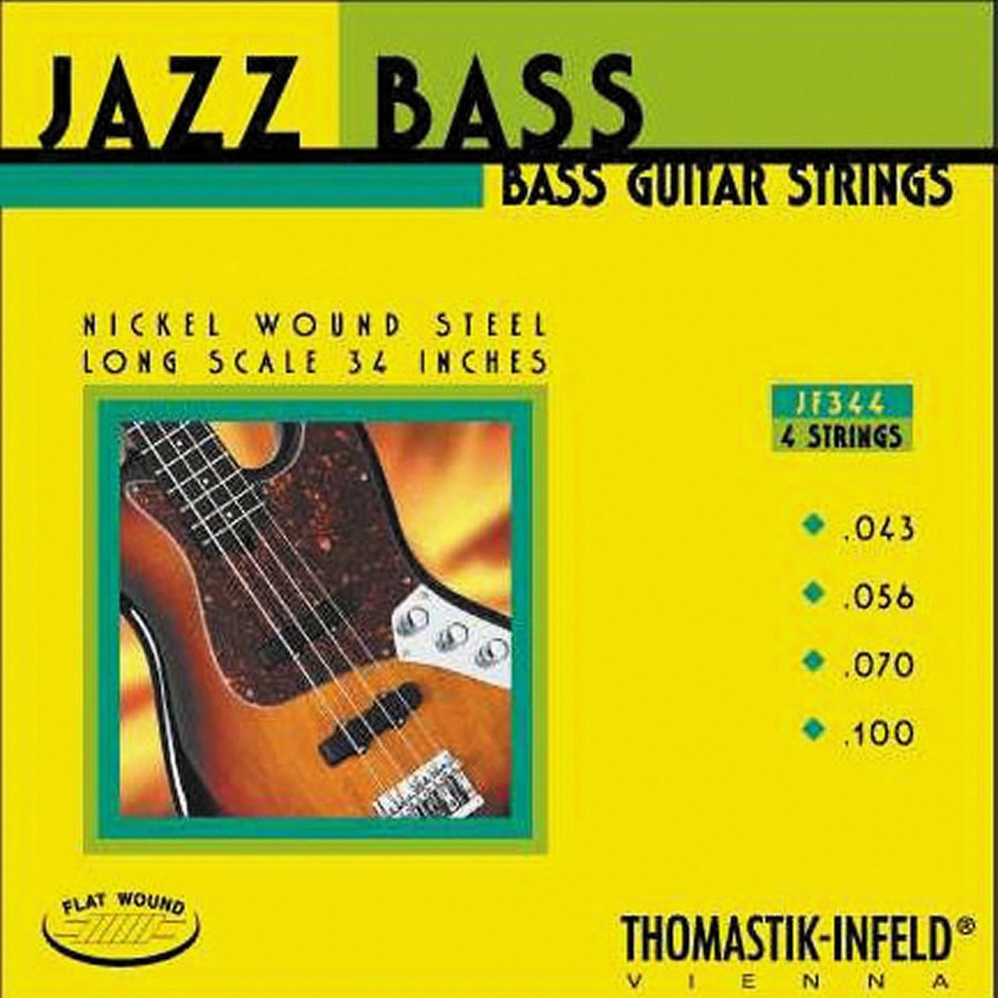 Basses Thomastik Bass Guitar Strings | Thomastik Jf344 Flatwound Long Scale 4-String Jazz Bass Strings