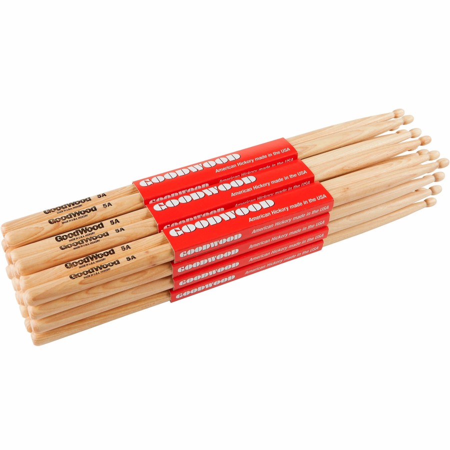 Drums Goodwood | Goodwood 12-Pack Drum Sticks 5A Wood