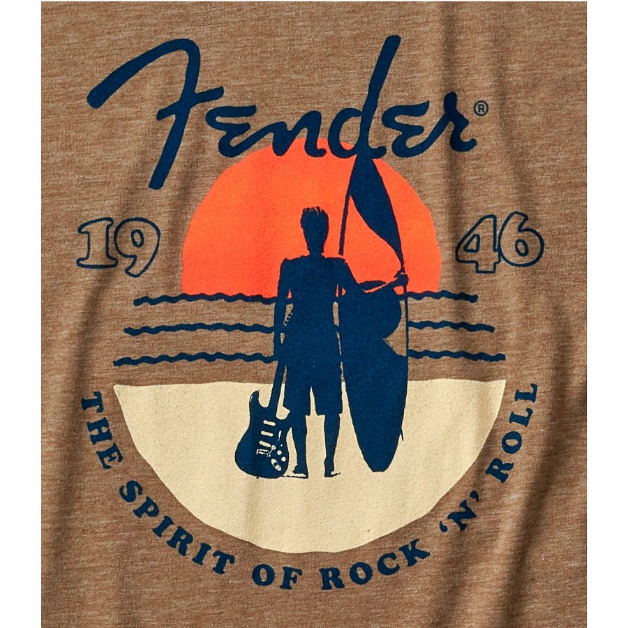 Accessories Fender | Fender Sunset Spirit T-Shirt Large Olive