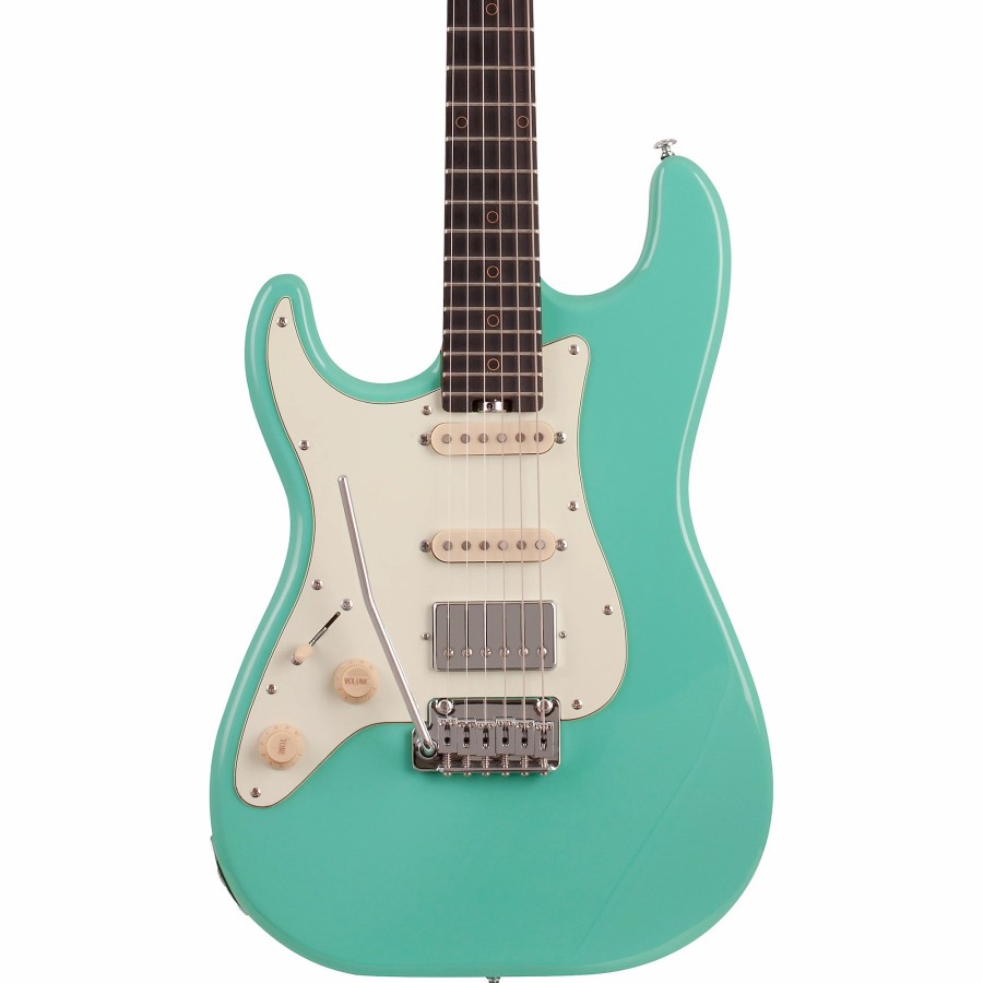 Guitars Schecter Guitar Research Left Handed | Schecter Guitar Research Nick Johnston Traditional Left-Handed 6-String Electric Guitar Atomic Green