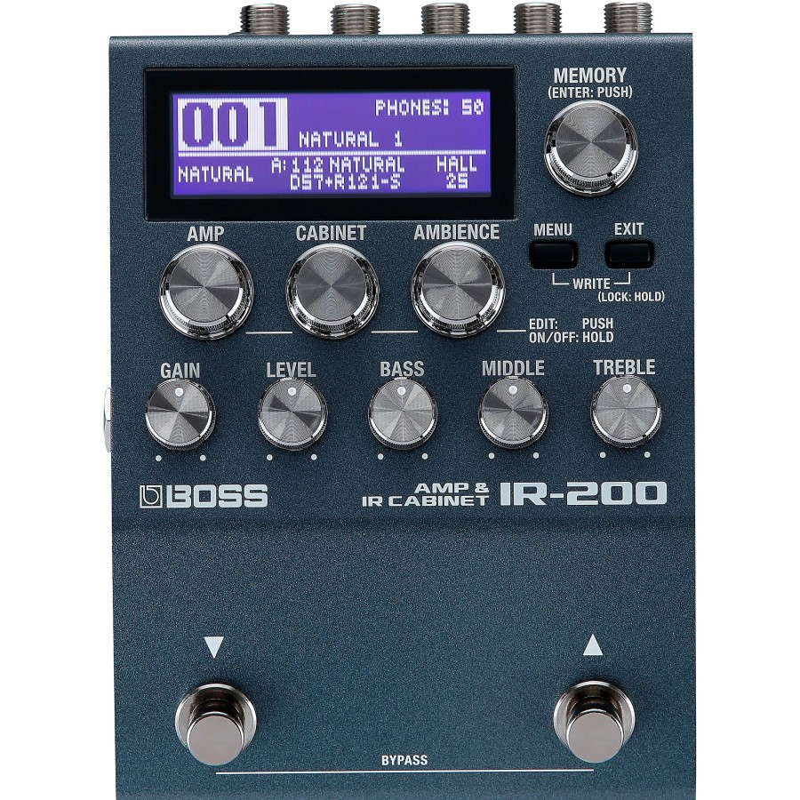 Amps & Effects BOSS Multi-Effects Pedals | Boss Ir-200 Amp And Cabinet Processor Effects Pedal Black