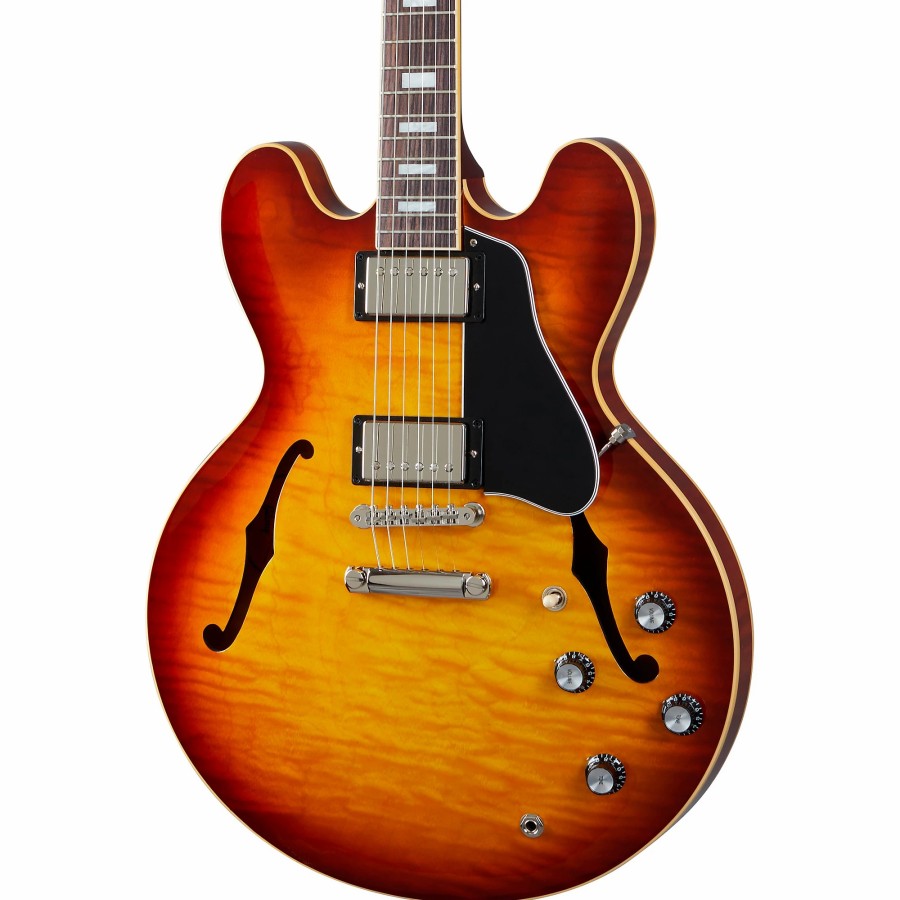 Guitars Gibson Hollow & Semi-Hollow Body | Gibson Es-335 Figured Semi-Hollow Electric Guitar Iced Tea