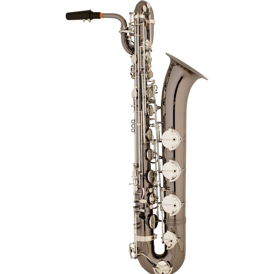 Band & Orchestra Allora | Allora Abs-550 Paris Series Baritone Saxophone Black Nickel Body Silver Keys