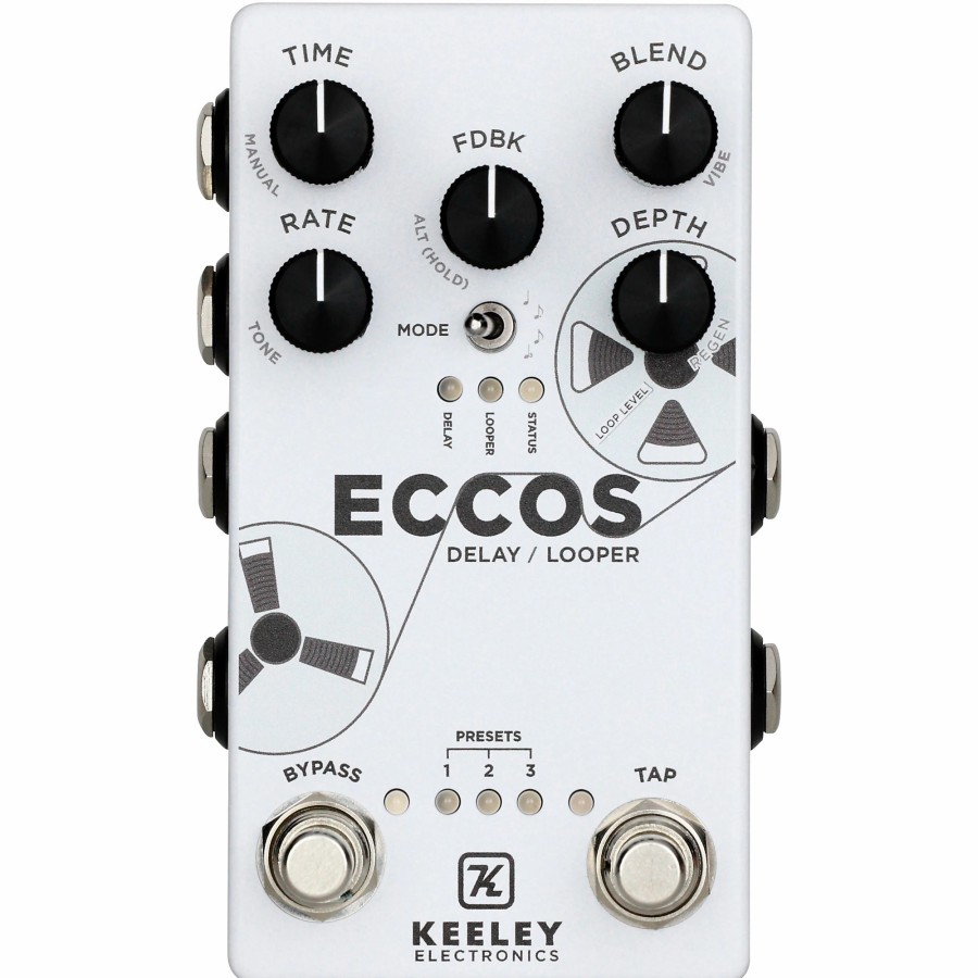 Amps & Effects Keeley Delay & Reverb | Keeley Eccos Delay/Looper Effects Pedal White