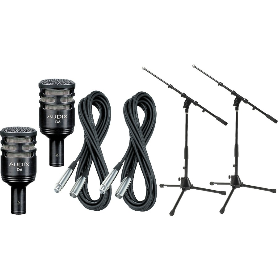 Mics & Wireless Audix | Audix D6 Kick Drum Mic With Cable And Stand 2 Pack