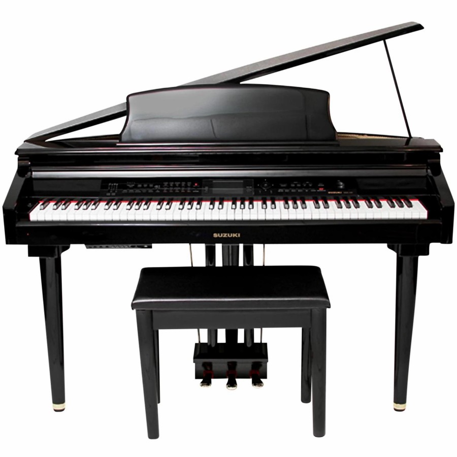 Keyboards & Midi Suzuki Home Digital Pianos | Suzuki Mdg-300 Black Micro Grand Digital Piano