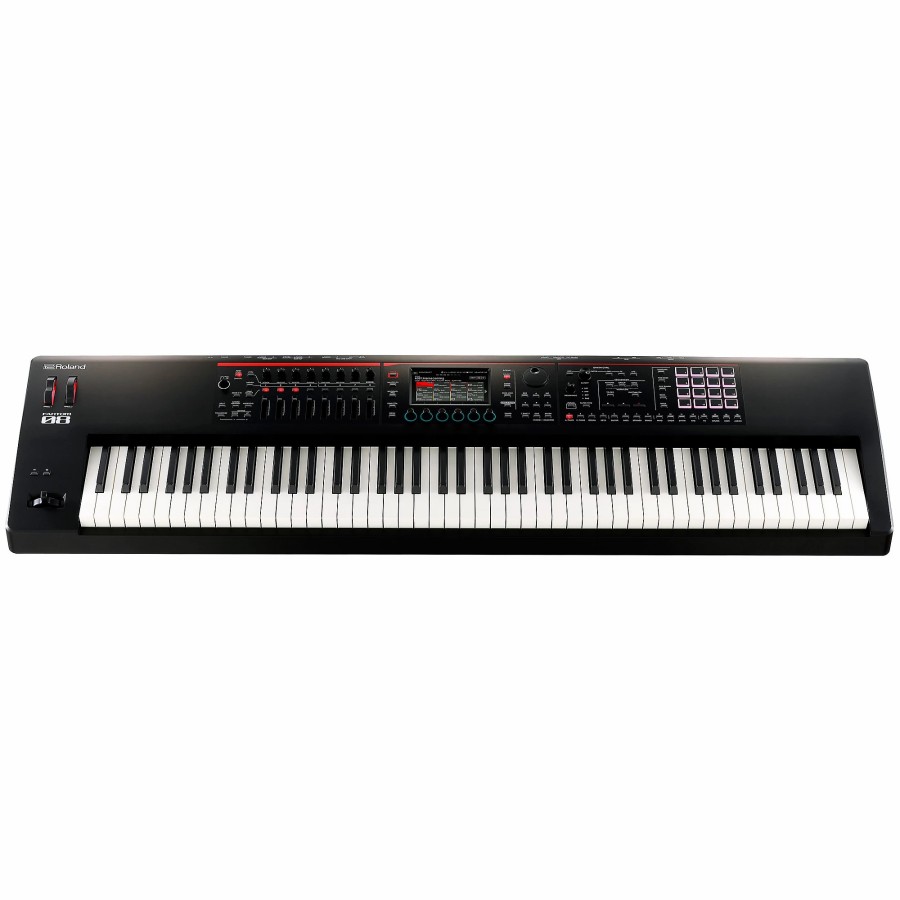 Keyboards & Midi Roland | Roland Fantom-08 Synthesizer With Ks-20X, Dp-10 And Ev-5 Plus Black Series Audio And Midi Cables