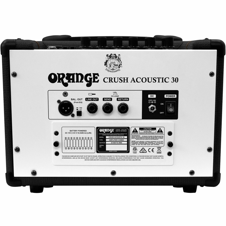 Amps & Effects Orange Amplifiers Acoustic Combo Guitar Amps | Orange Amplifiers Crush Acoustic 30 30W 1X8" Acoustic Guitar Combo Amp Black