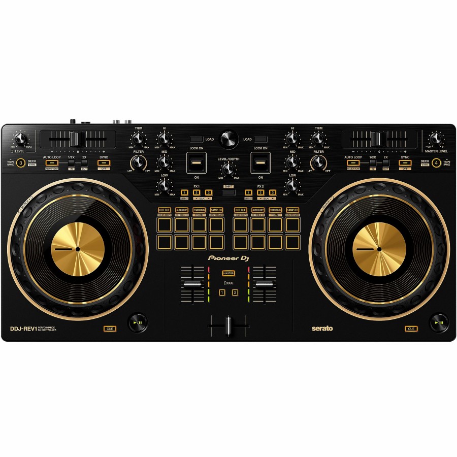 Dj Equipment Pioneer DJ | Pioneer Dj Ddj-Rev1-N Serato Performance Dj Controller In Limited-Edition Gold