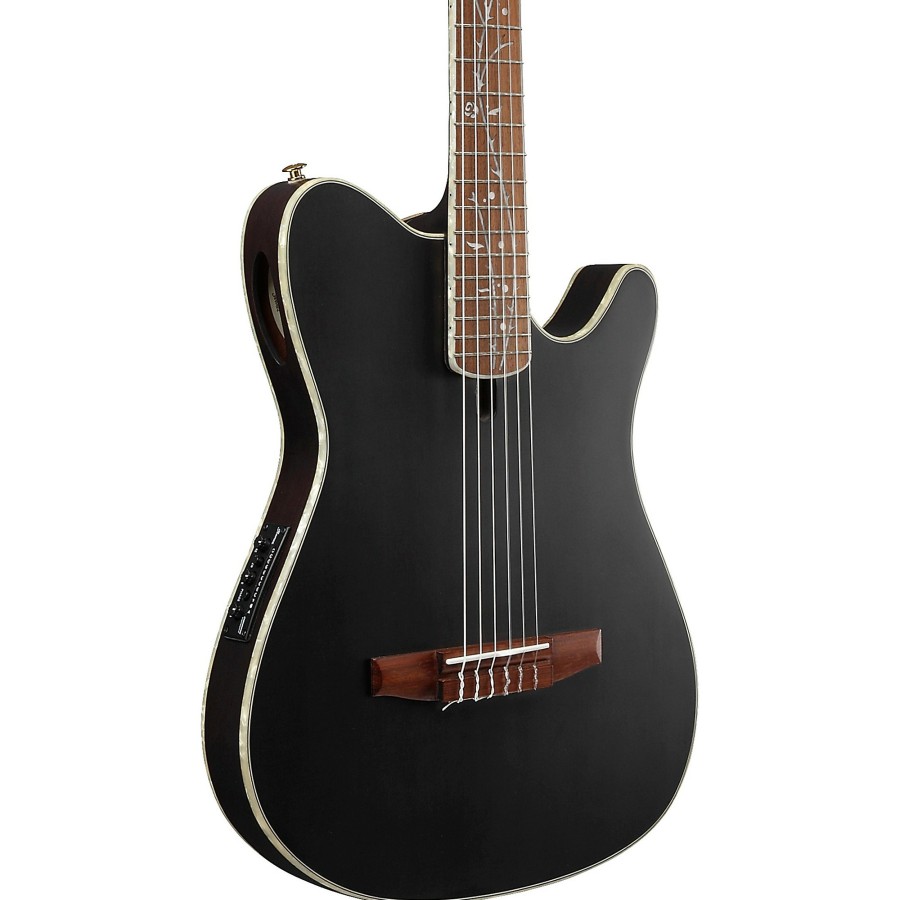 Guitars Ibanez | Ibanez Tod10N Tim Henson Signature Nylon Acoustic-Electric Guitar Black Flat