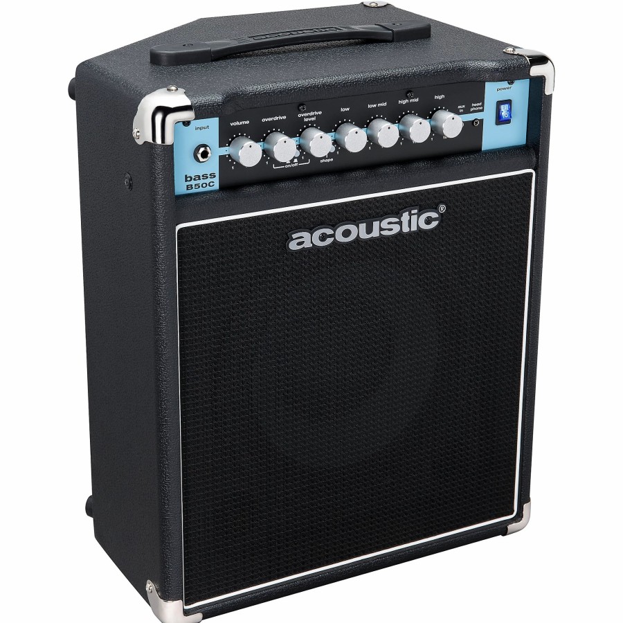 Basses Acoustic Bass Amps | Acoustic B50C 1X10 50W Bass Combo With Tilt-Back Cab Black