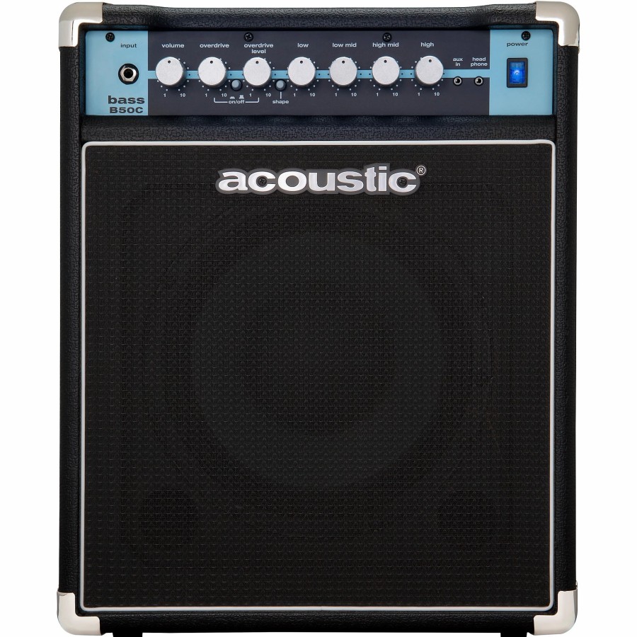 Basses Acoustic Bass Amps | Acoustic B50C 1X10 50W Bass Combo With Tilt-Back Cab Black