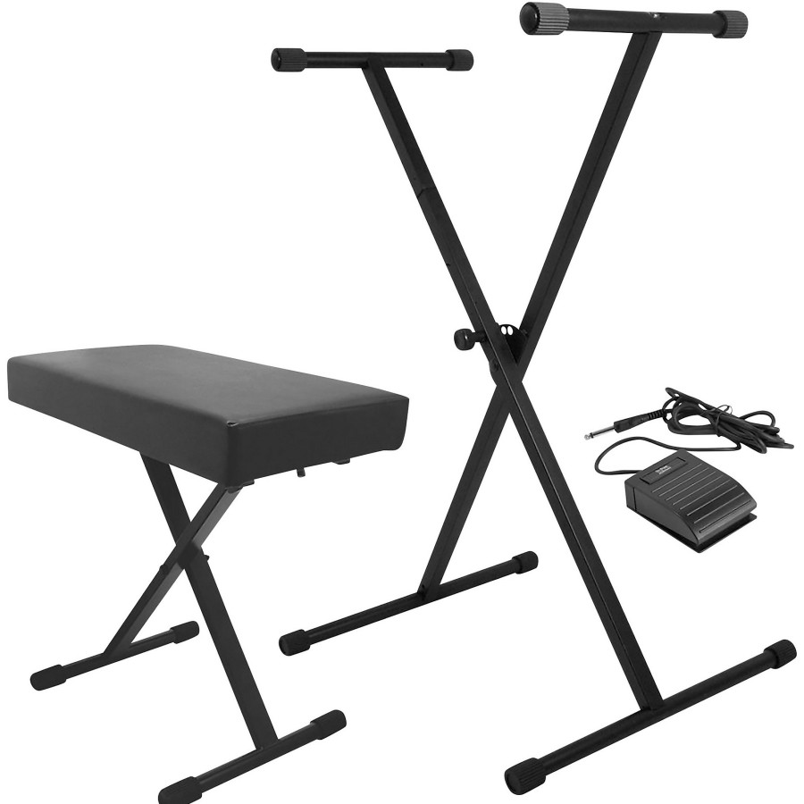 Keyboards & Midi On-Stage Benches & Stools | On-Stage Kpk6520 Keyboard Stand/Bench Pack With Sustain Pedal