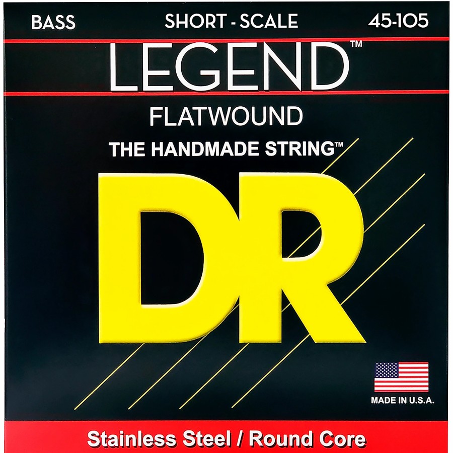 Basses DR Strings Bass Guitar Strings | Dr Strings Legend Flatwound Stainless Steel Bass Strings Short Scale (45-105)