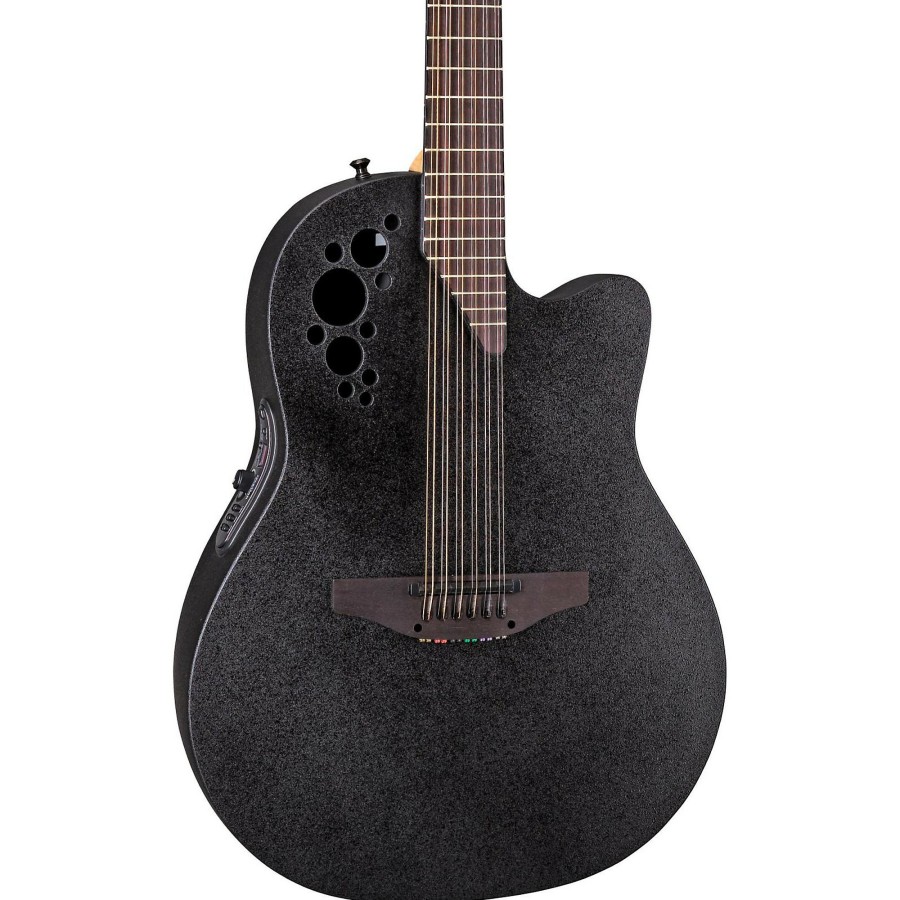 Guitars Ovation 12-String | Ovation Elite 2058 Tx 12-String Acoustic-Electric Guitar Black