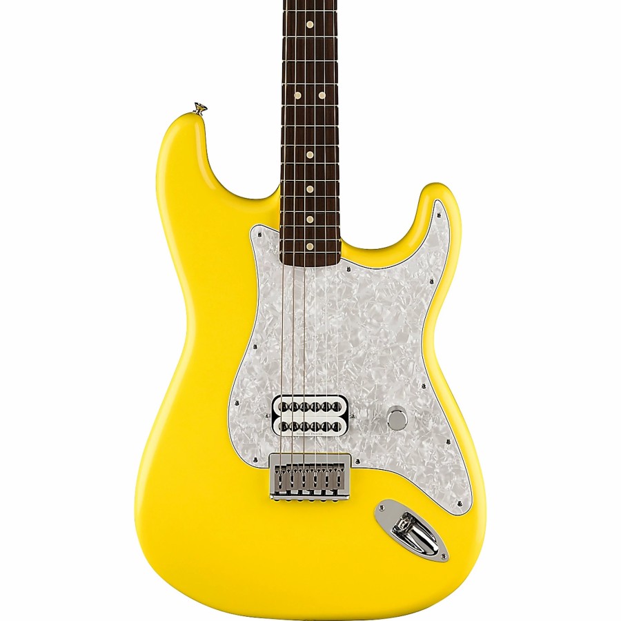 Guitars Fender Solid Body | Fender Tom Delonge Stratocaster Electric Guitar With Invader Sh8 Pickup Graffiti Yellow