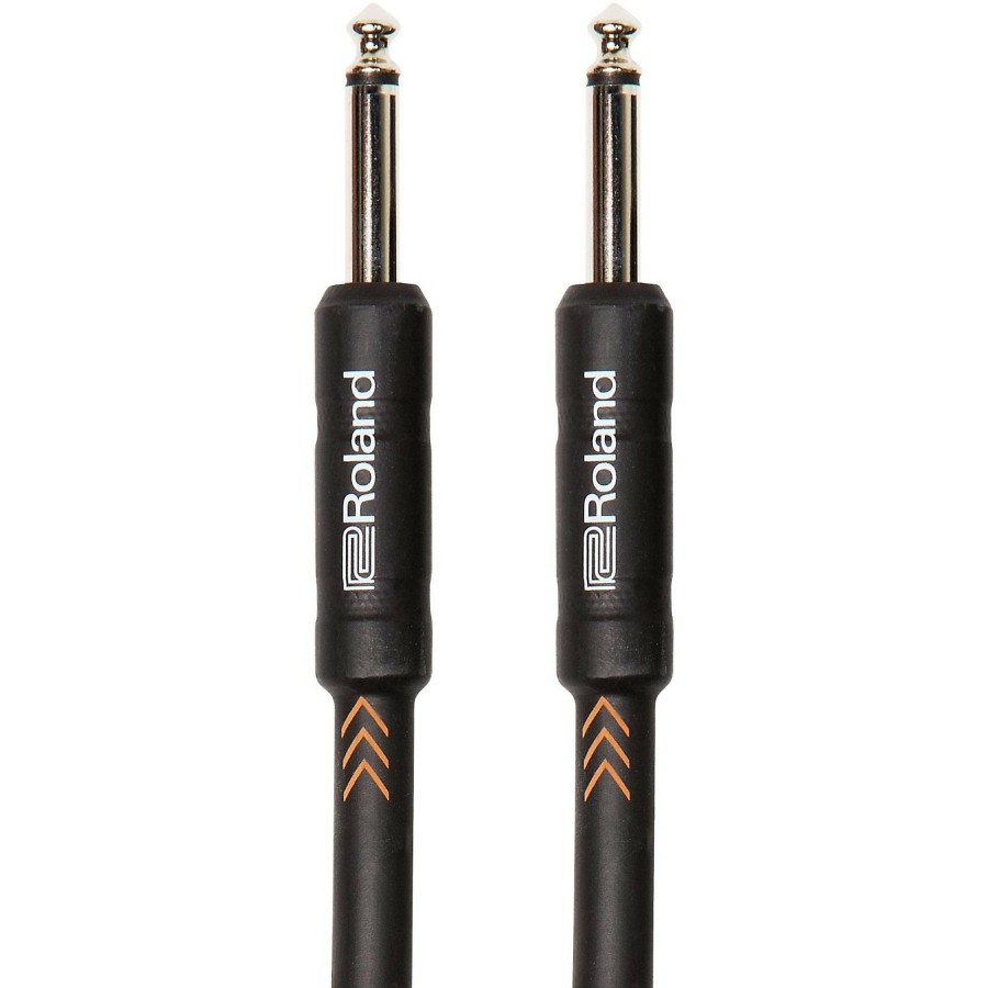 Guitars Roland Instrument Cables | Roland Black Series 1/4" Straight/Straight Instrument Cable 10 Ft. Black