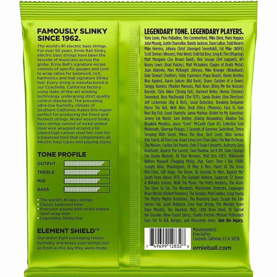 Basses Ernie Ball Bass Guitar Strings | Ernie Ball 2832 Regular Slinky Roundwound Bass Strings