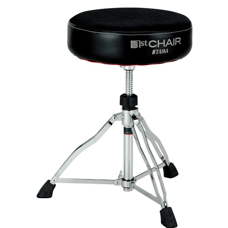 Drums TAMA | Tama 1St Chair Round Rider Drum Throne Cloth Top Black