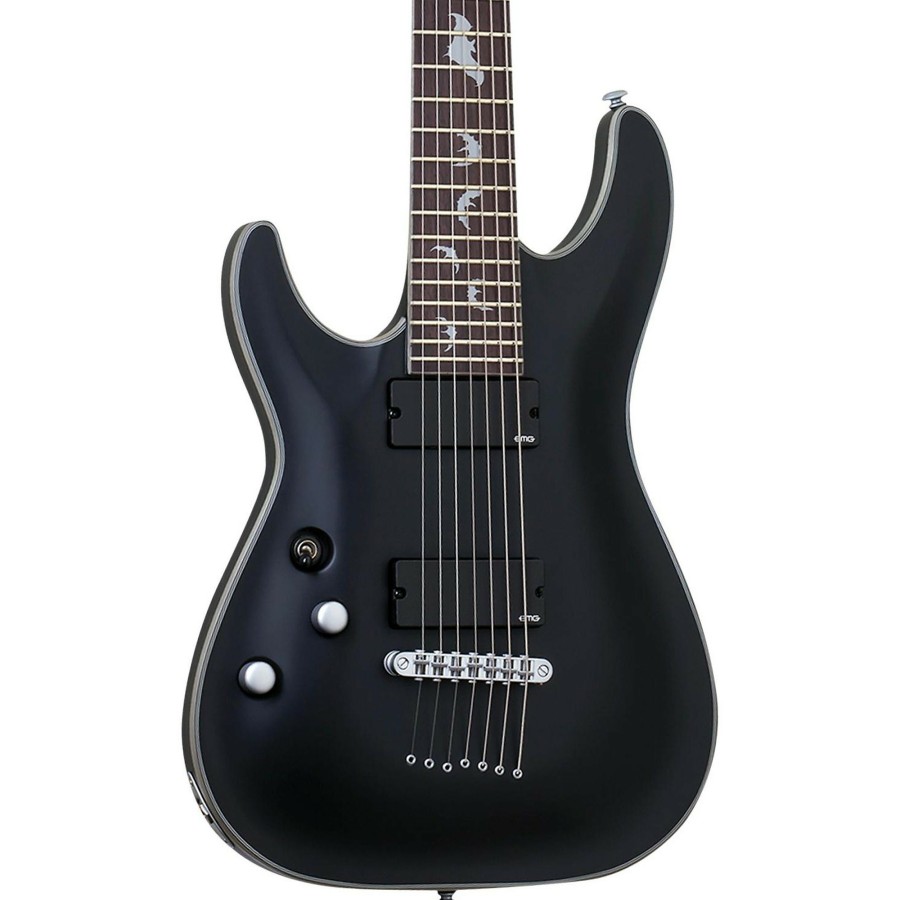 Guitars Schecter Guitar Research Left Handed | Schecter Guitar Research Damien Platinum 7 Left-Handed 7-String Electric Guitar Satin Black