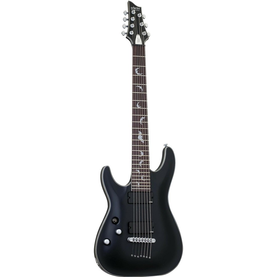 Guitars Schecter Guitar Research Left Handed | Schecter Guitar Research Damien Platinum 7 Left-Handed 7-String Electric Guitar Satin Black