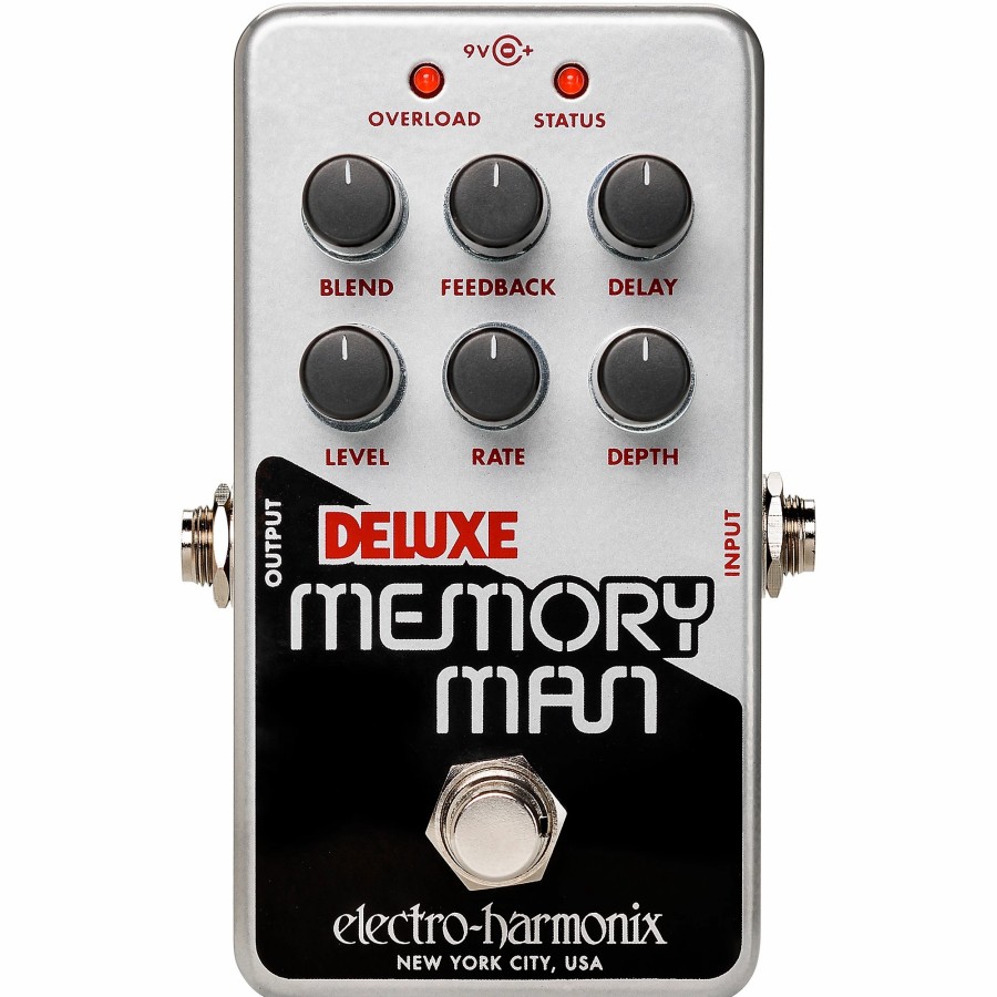 Amps & Effects Electro-Harmonix Delay & Reverb | Electro-Harmonix Nano Deluxe Memory Man Analog Delay Effects Pedal Silver