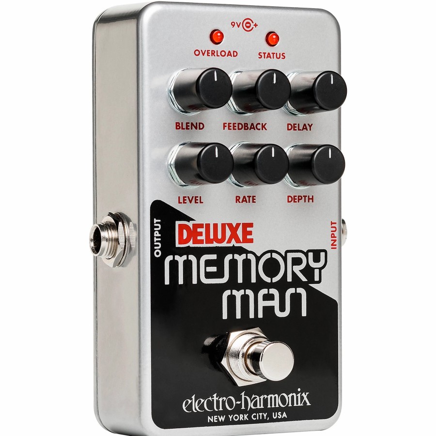 Amps & Effects Electro-Harmonix Delay & Reverb | Electro-Harmonix Nano Deluxe Memory Man Analog Delay Effects Pedal Silver