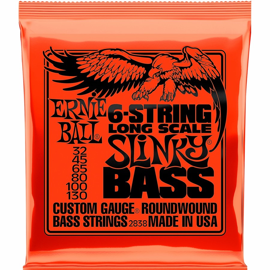 Basses Ernie Ball Bass Guitar Strings | Ernie Ball 2838 Slinky Nickel Round Wound 6-String Electric Bass Strings