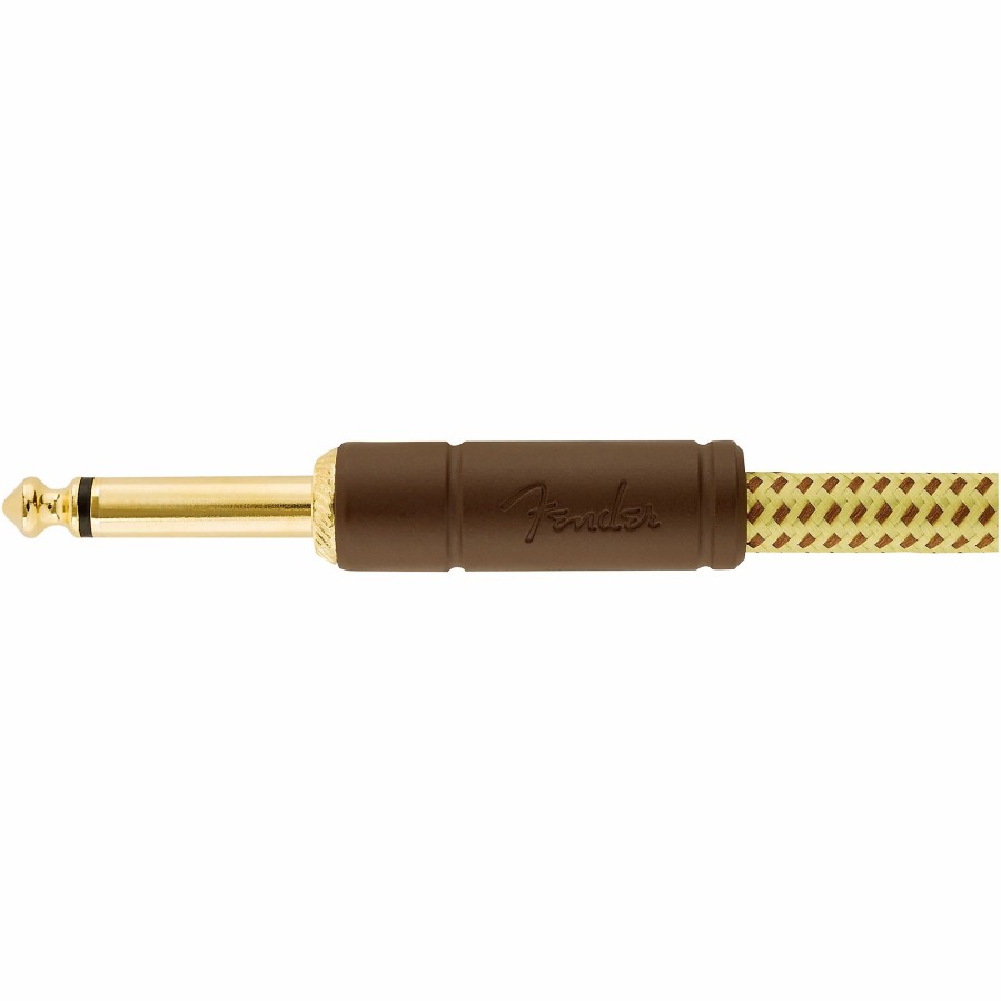 Guitars Fender Instrument Cables | Fender Deluxe Series Straight To Straight Instrument Cable 10 Ft. Yellow Tweed