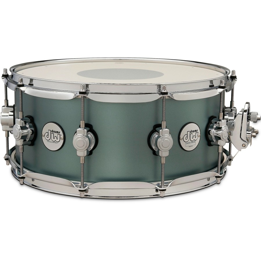 Drums DW Snare Drums | Dw Design Series Snare Drum 14 X 6 In. Satin Sage Metallic